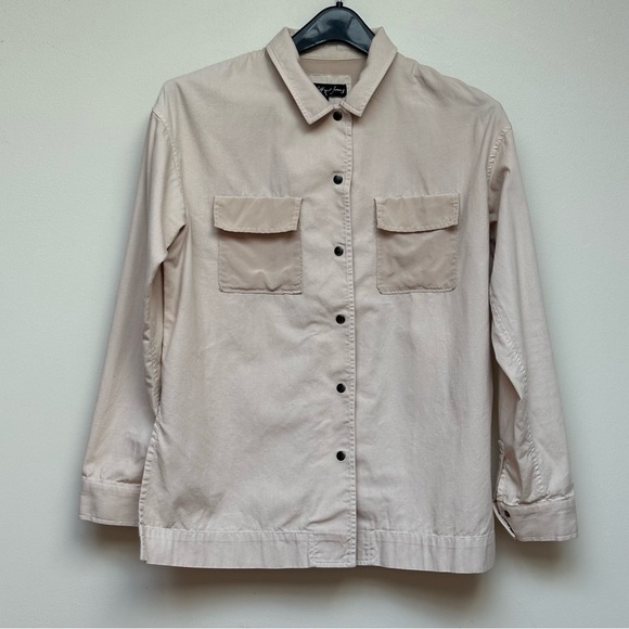Elizabeth and James Hayden Silk and Cotton Button Up Shirt Size Small - Picture 1 of 13